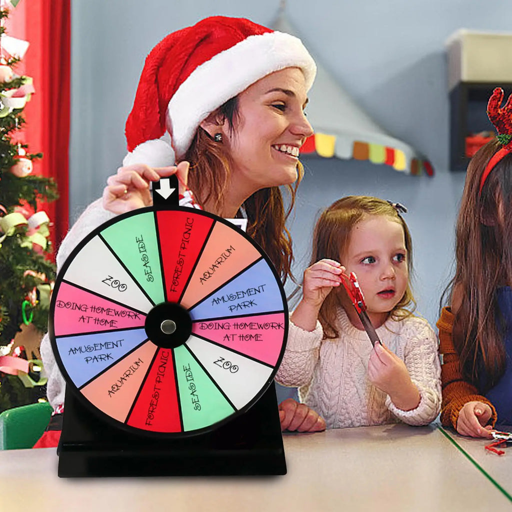 Prize Wheel Spinner with Stand – 12-Slot Erasable Roulette Prize Spin Wheel Nixie
