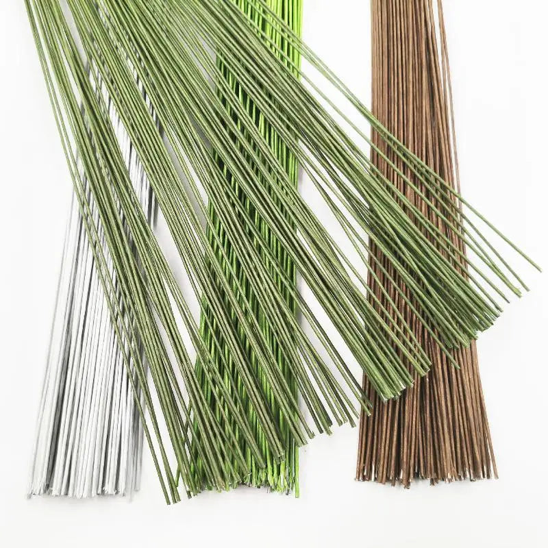 100Pcs 40cm Artificial Floral Wire Stems for DIY Wedding Decor Floral Wire Stems Nixie