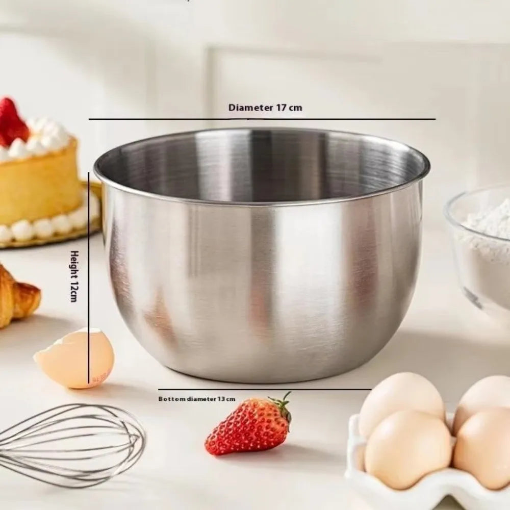 Stainless Steel Mixing Bowl – Deep Splash-Proof Design, S–XL Stainless Mixing Bowl Nixie