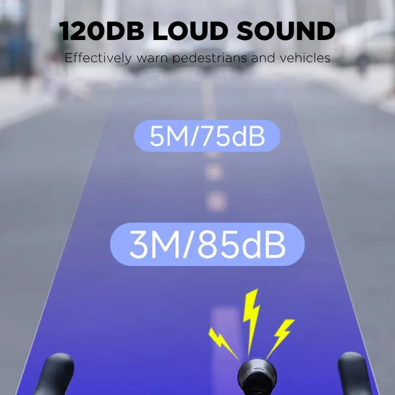 120dB Electric Bike Horn – Loud Bicycle Safety Bell Electric Bike Horn Nixie