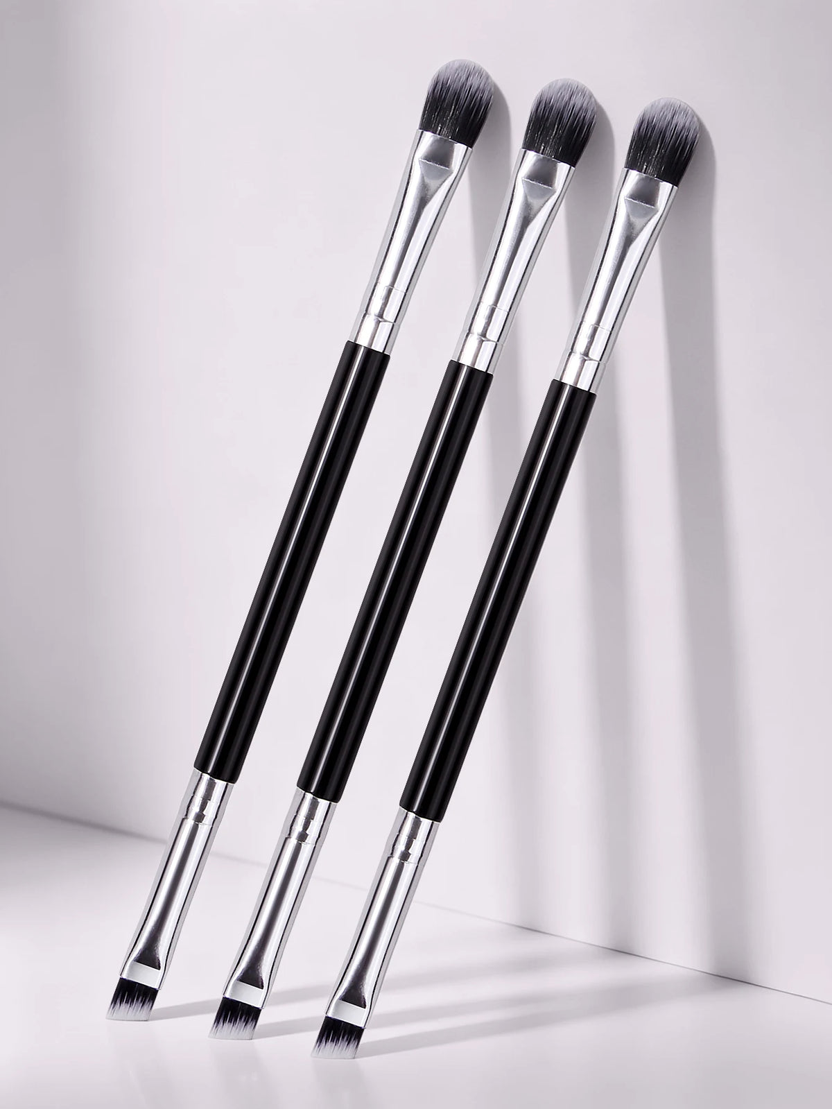 3-Piece Dual-Ended Makeup Brush Set – Eye & Concealer Kit Makeup Brush Set Nixie