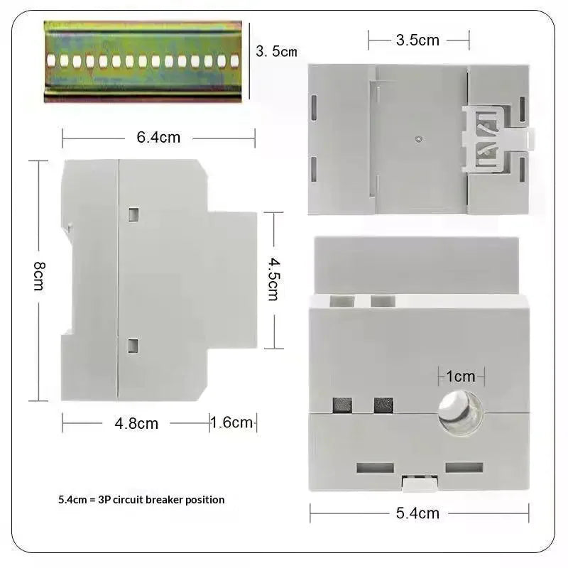D52-2066 DIN Rail Energy Meter 100A – 6-in-1 kWh Power Monitor DIN Rail Energy Meter Nixie