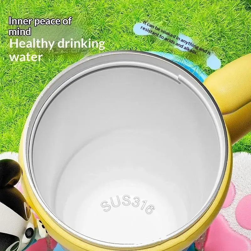 1250ml Cartoon Insulated Tumbler with Straw & Handle Insulated Tumbler Nixie