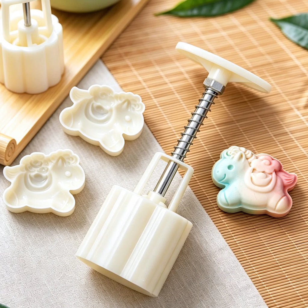 50g Horse Shape Mooncake Mold – Food-Grade ABS Baking Mould Pastry Baking Mold Nixie
