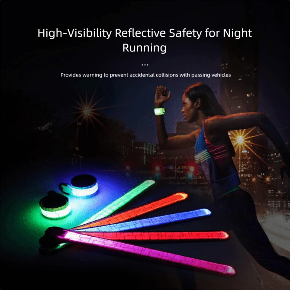 LED Night Running Armband – 5 Colors High Visibility Safety Light Running Safety Armband Nixie