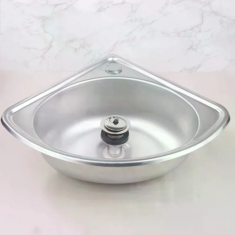 Stainless Steel RV Sink – Compact Single Bowl Drop-In, 34×34cm Kitchen Sink Nixie