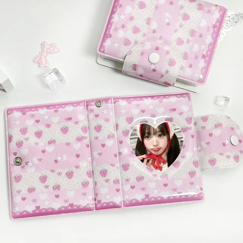 Pink Bow Mini Photocard Binder 3 Inch | 16-Page Card Album