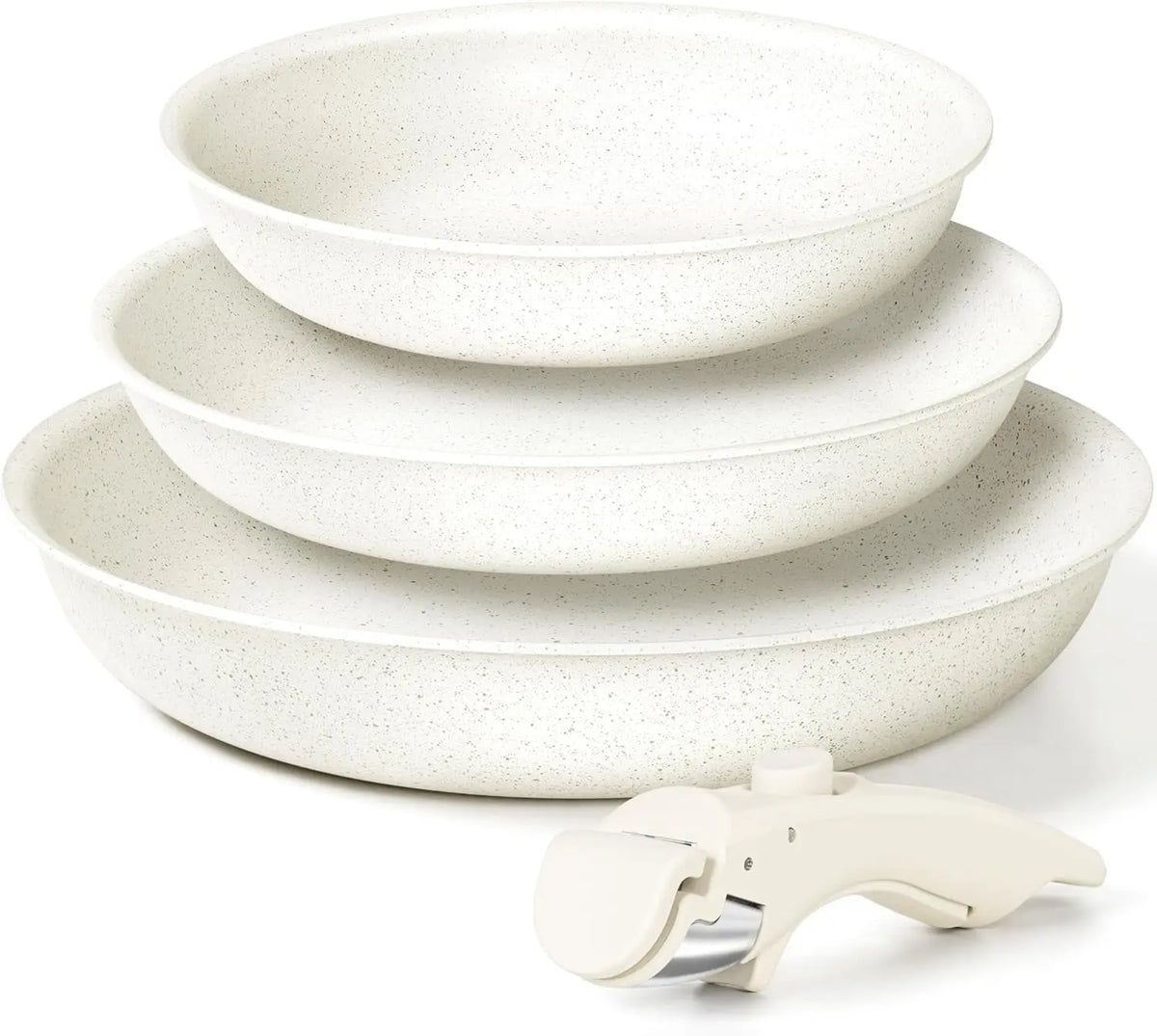 MICHELANGELO Nonstick Frying Pan Set – Granite Coated, Oven Safe Nonstick Cookware Set Nixie