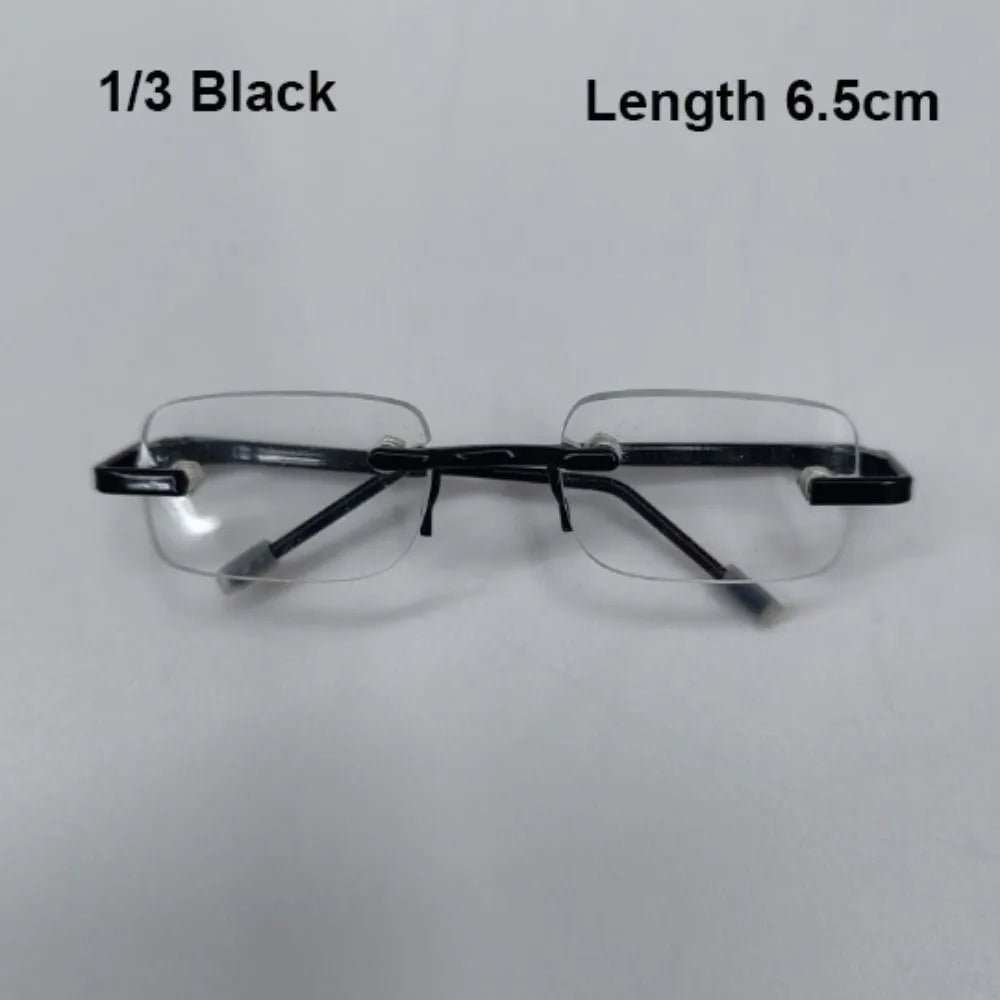 Mini Doll Glasses 5.5/6.5cm for BJD & Cotton Dolls | Metal Frame Doll Accessories Nixie