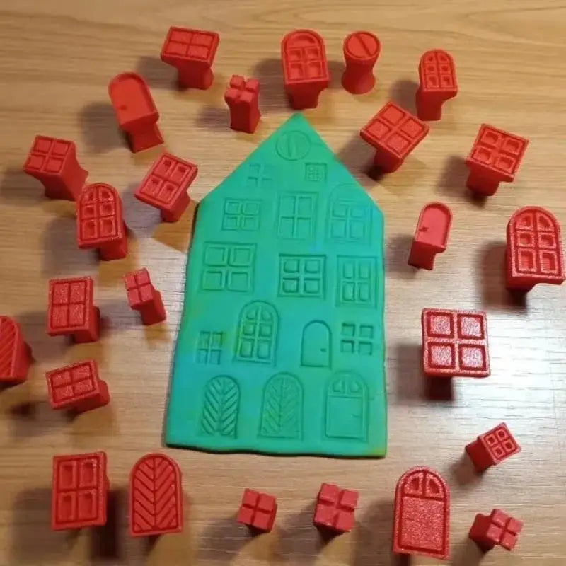 25-Piece Clay Stamp & Molding Kit – DIY Pottery Window Patterns Clay Stamp Kit Nixie