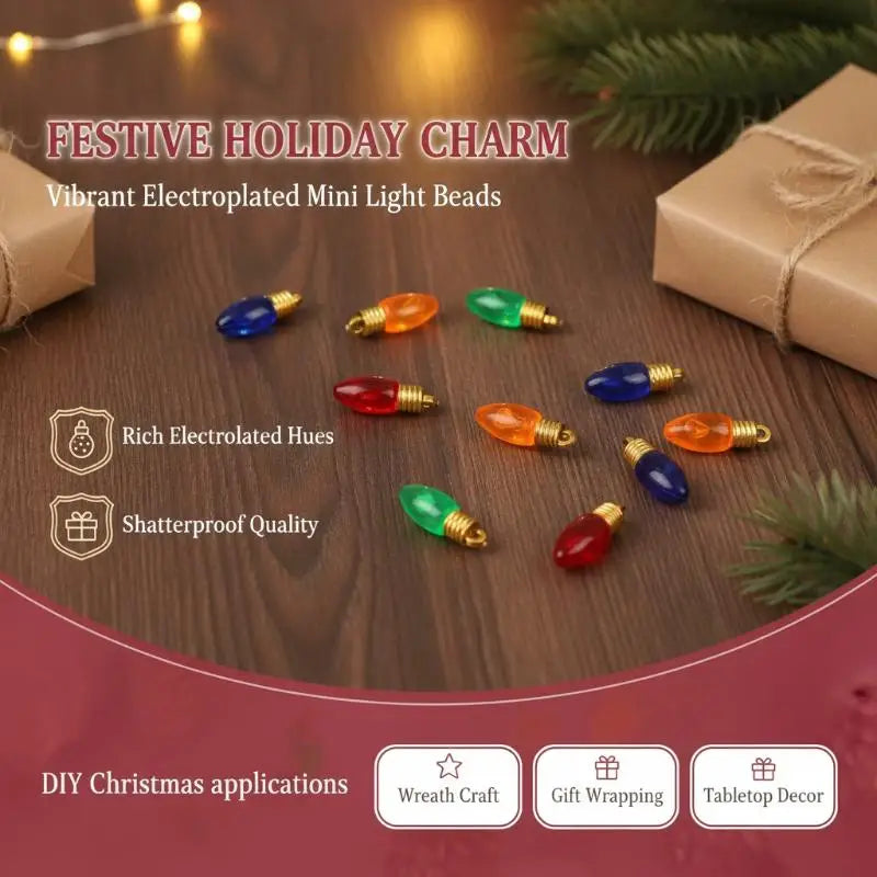 Mini Colorful Plastic Bulbs 10 Pcs – Reusable Christmas Decor Christmas Ornaments Nixie