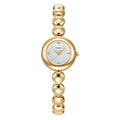 Gold Bead Chain Women's Quartz Watch – Rhinestone White Dial