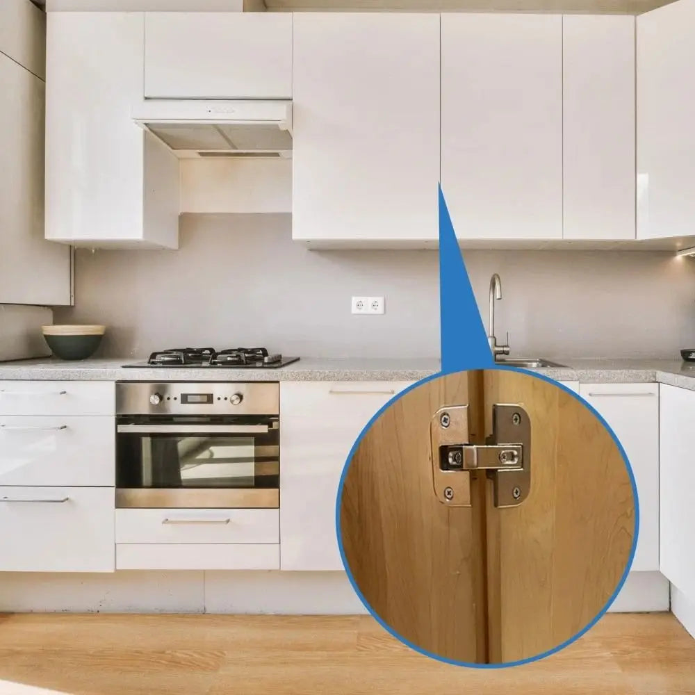 Zinc Alloy Pie Cut Corner Hinge – Soft Close Cabinet Hinge