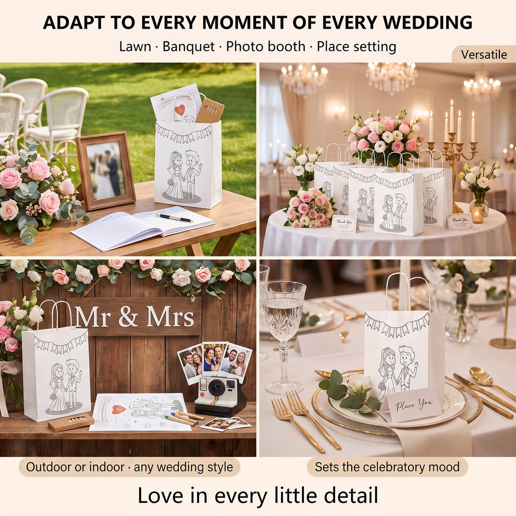 Kids Wedding Activity Pack – 12-Set Favor Kit with Coloring Books Wedding Activity Set Nixie