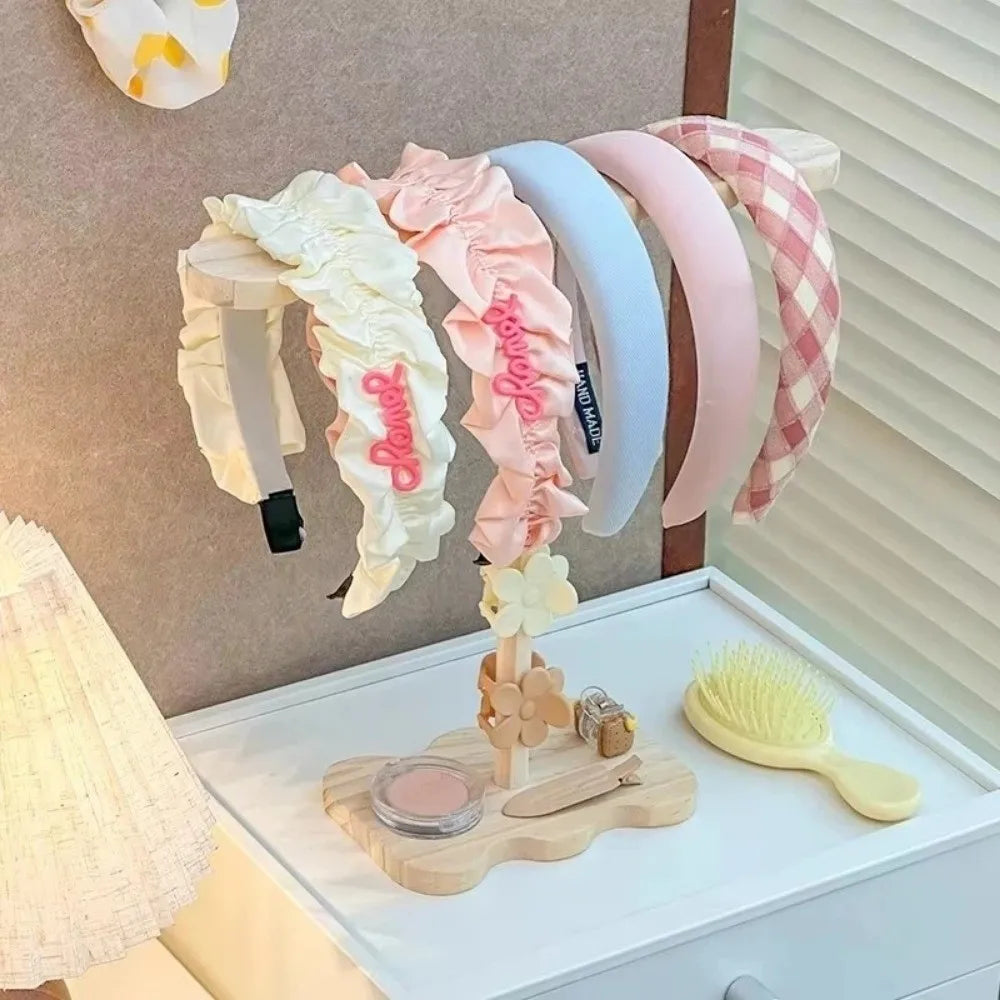 Wood Headband Stand – Large Capacity Hair & Jewelry Organizer