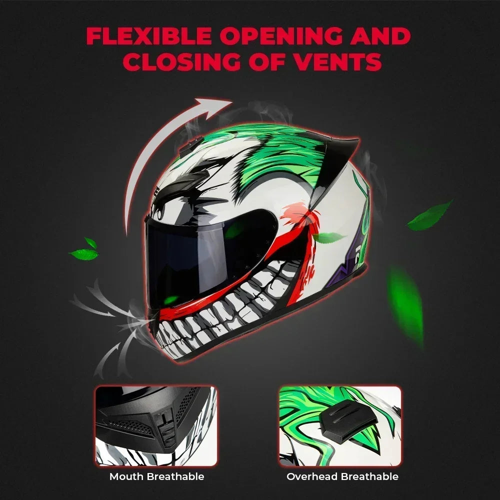 KEMITOUR Full Face Motorcycle Helmet – DOT Certified Unisex Motorcycle Helmet Nixie