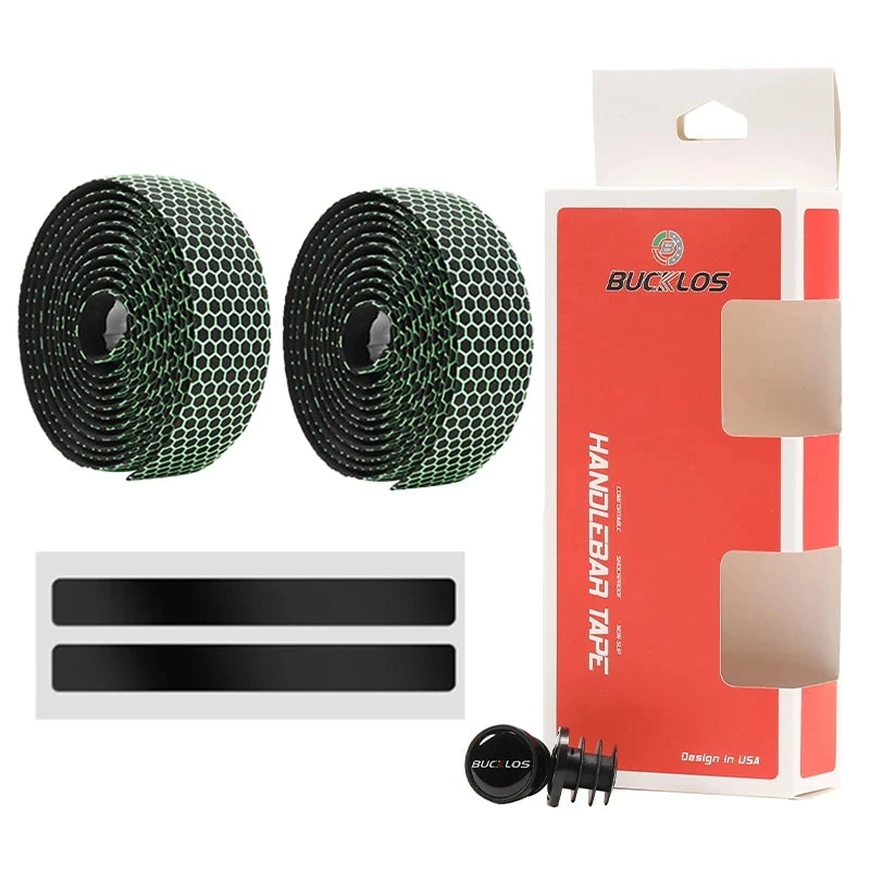 BUCKLOS Silicone Road Bike Handlebar Tape – Anti-Slip Grip Bike Handlebar Tape Nixie Silicone Tape Green
