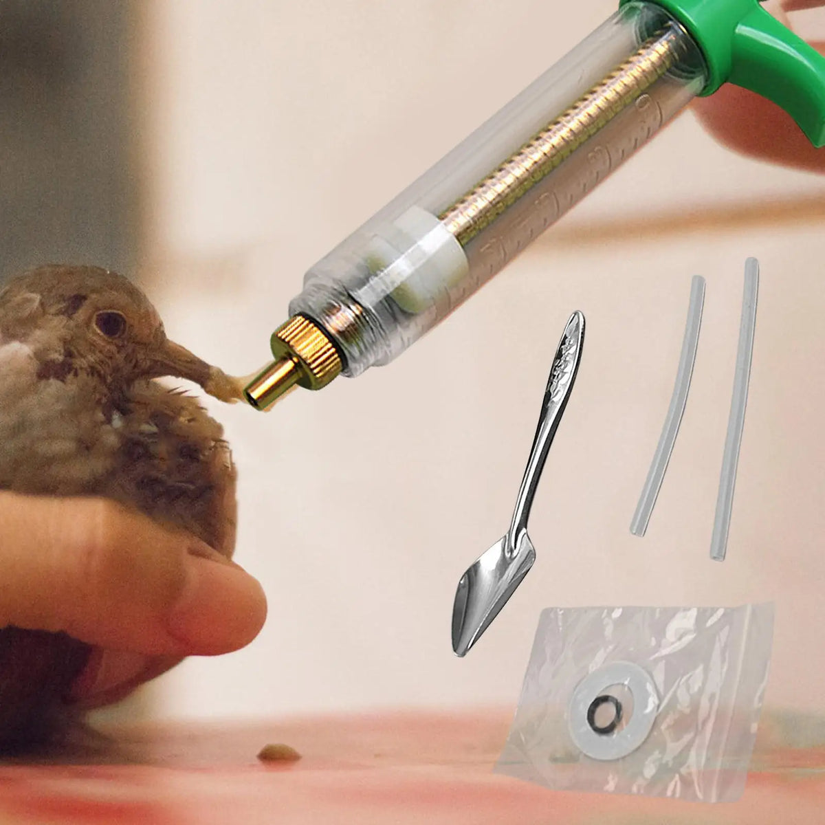 Baby Bird Feeding Syringe Kit with Soft Hose – 10/20/50ml Bird Feeding Syringe Nixie
