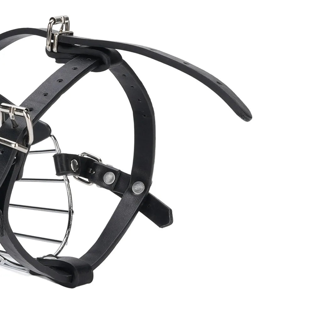 Iron Frame Large Dog Muzzle – Breathable & Adjustable Dog Muzzle Nixie