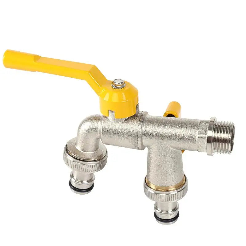 IBC Water Tank Connector 1/2" 3/4" Faucet Adapter – Dual Outlet Hose Faucet Adapter Nixie