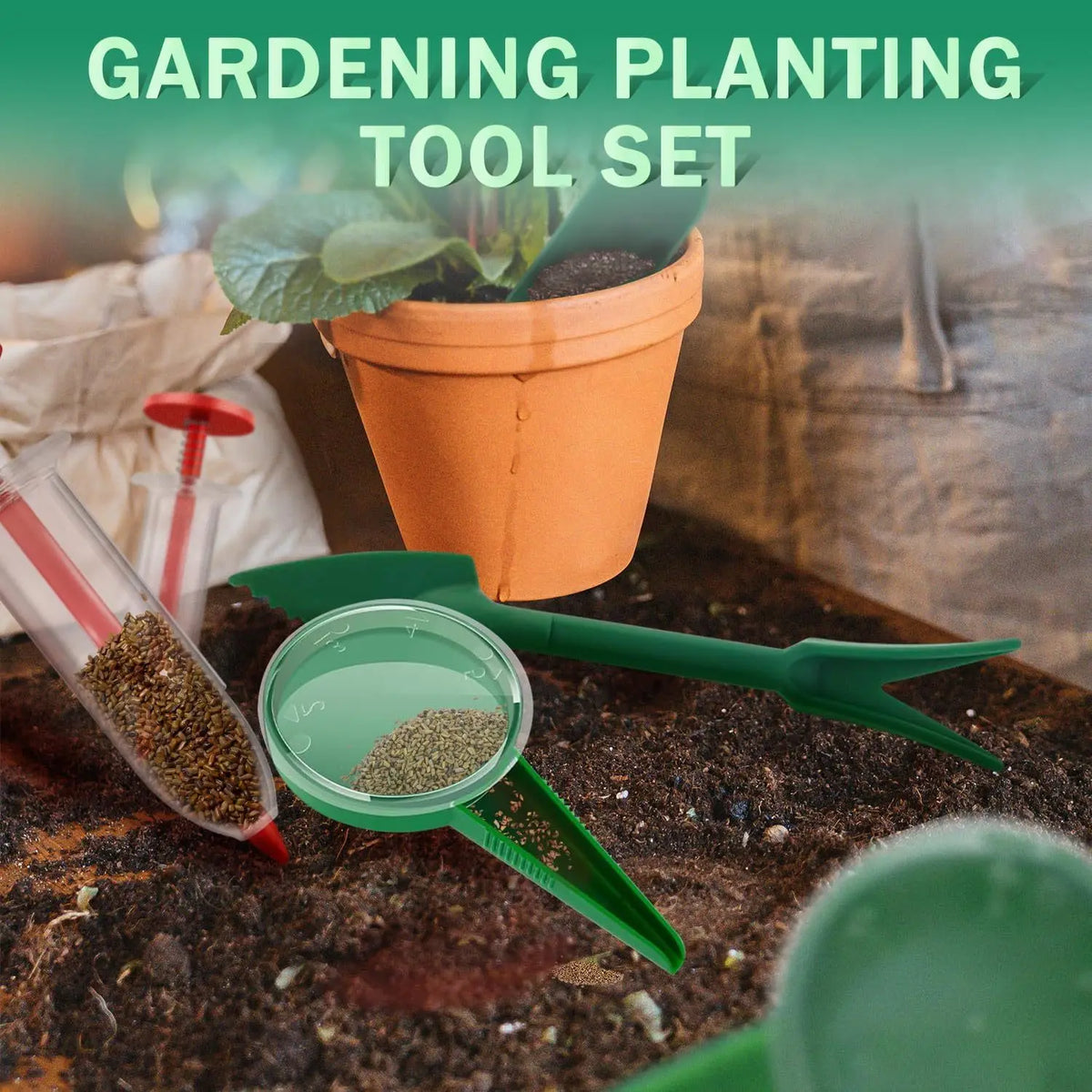 Mini Adjustable Manual Seed Planter – Handheld Garden Seeder Garden Seed Planter Nixie