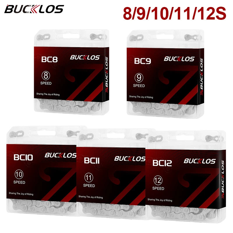 BUCKLOS MTB Bike Chain 8-12 Speed Ultralight Mountain Gravel Bicycle Chain Nixie