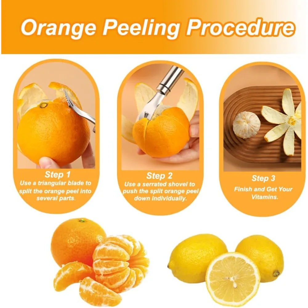 Stainless Steel Citrus & Orange Peeler Tool | FEB.WIND Citrus Peeler Tool Nixie