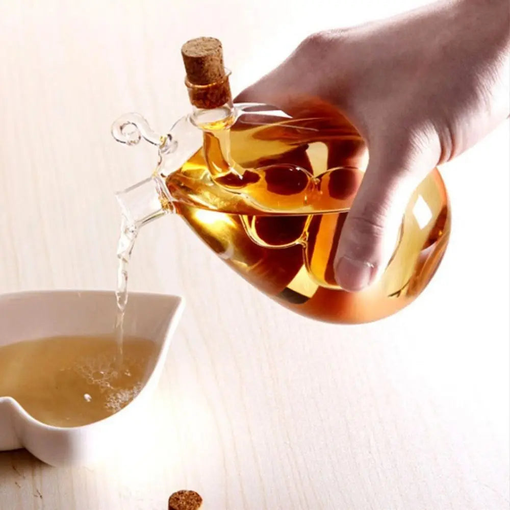 Glass 2-in-1 Olive Oil & Vinegar Dispenser Bottle 350ml Oil Vinegar Dispenser Nixie