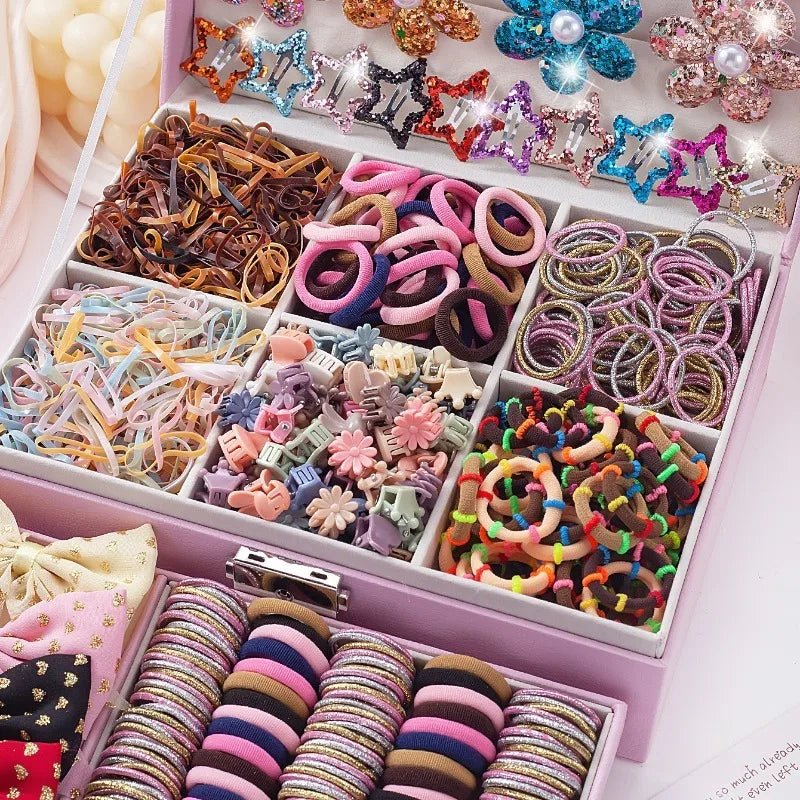 788-Pc Girls Flower Hair Accessories Set – Bands & Clips Hair Accessories Set Nixie
