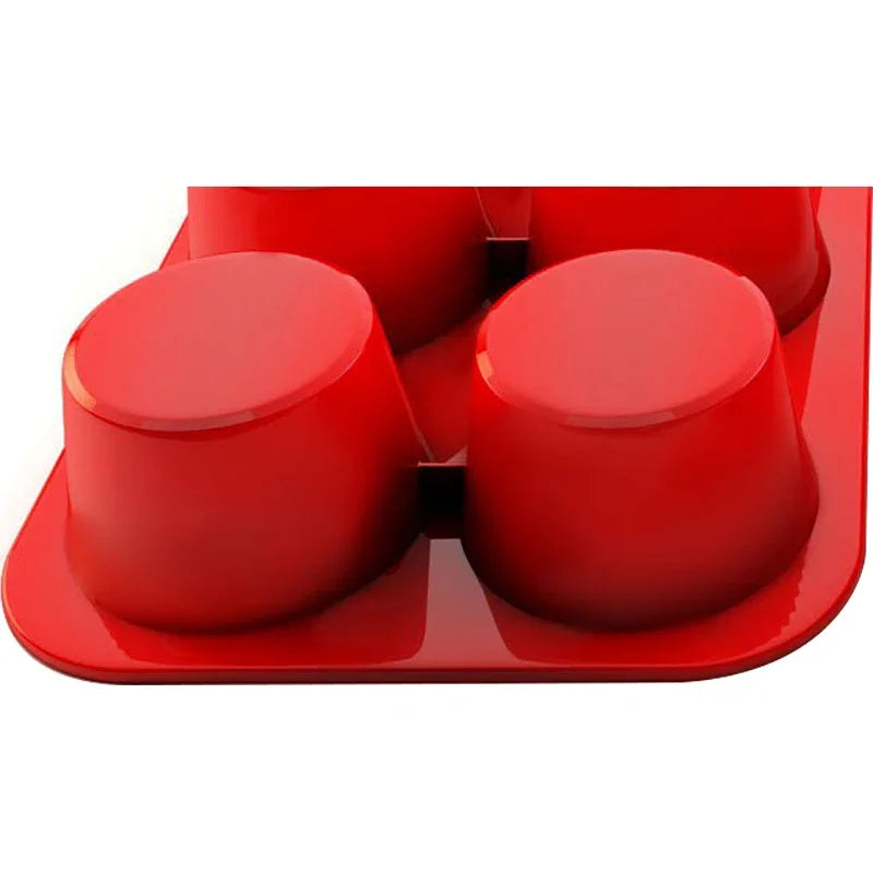 6-Cup Jumbo Silicone Muffin Pan – Giant Cupcake Baking Mold Silicone Baking Pan Nixie