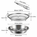 3-Piece Stainless Steel Kitchen Set: Drain Basket, Tray & Tongs Kitchen Tool Set Nixie 3PCS