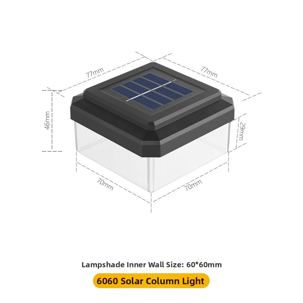 IP65 Solar LED Post Cap Light – Waterproof Outdoor Fence Lamp Solar Fence Light Nixie