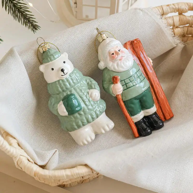 Christmas Hanging Ornaments – Santa, Bear & Car Tree Pendants Christmas Tree Ornament Nixie