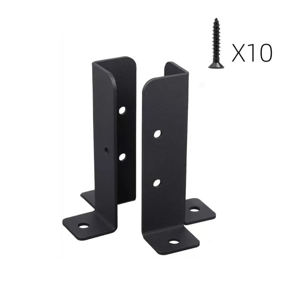 2pcs Heavy-Duty Adjustable Deck Post Anchor Corner Brackets