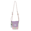 Korean Mini Crossbody Phone Bag – Color Block Shoulder Bag Crossbody Shoulder Bag Nixie BB-1326Pink(No Charm