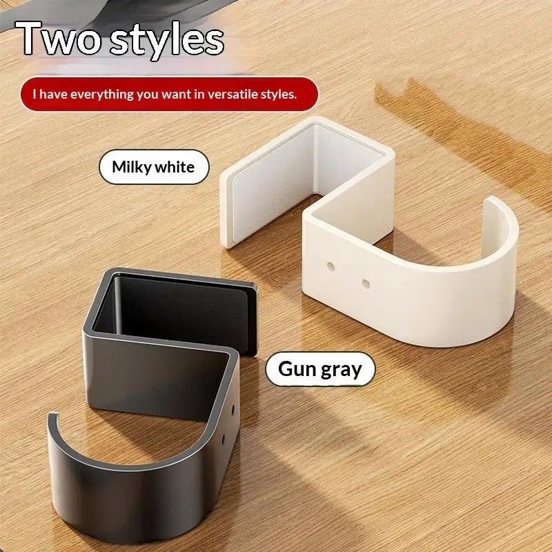 Carbon Steel No-Drill Desk Edge Hook for Bags & Headphones Desk Edge Hook Nixie