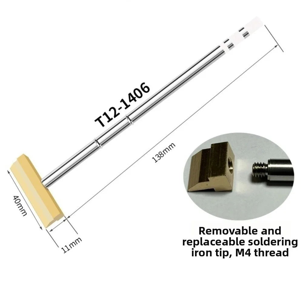 T12 Brass Spade Soldering Iron Tip – 75W Fast Heat Conduction Soldering Iron Tip Nixie T12-1406