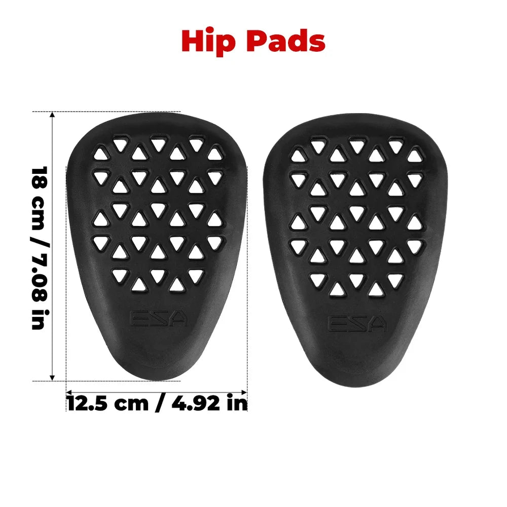 KEMIMOTO CE1 Knee & Hip Pads 4-Piece Motorcycle Protective Set Motorcycle Protective Pads Nixie Hip pads
