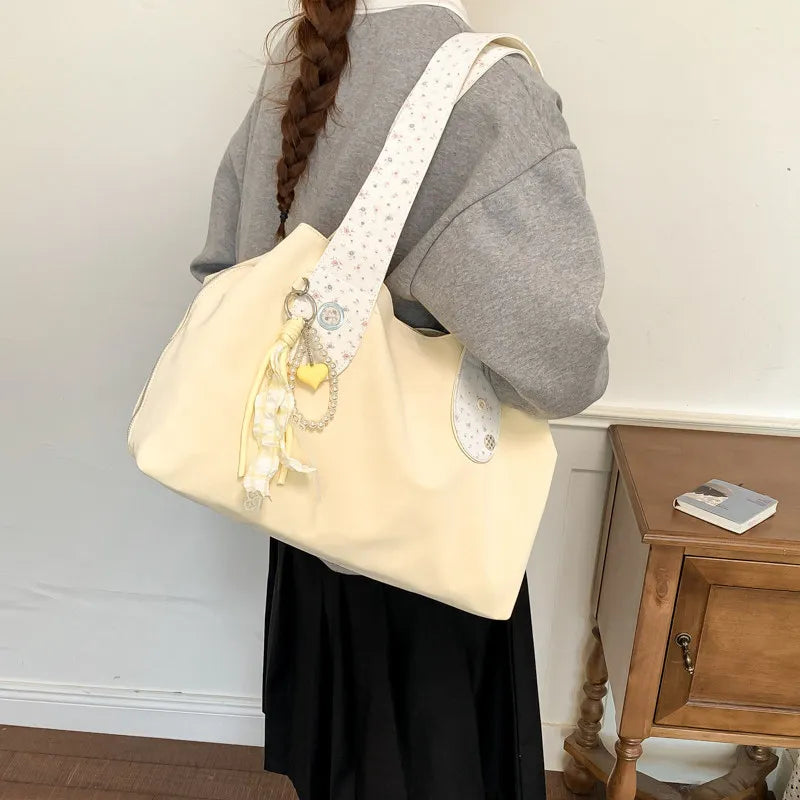 Korean-Style Large Tote Bag for Women | Nixie Oxford Shoulder Bag Women's Tote Bag Nixie yellow