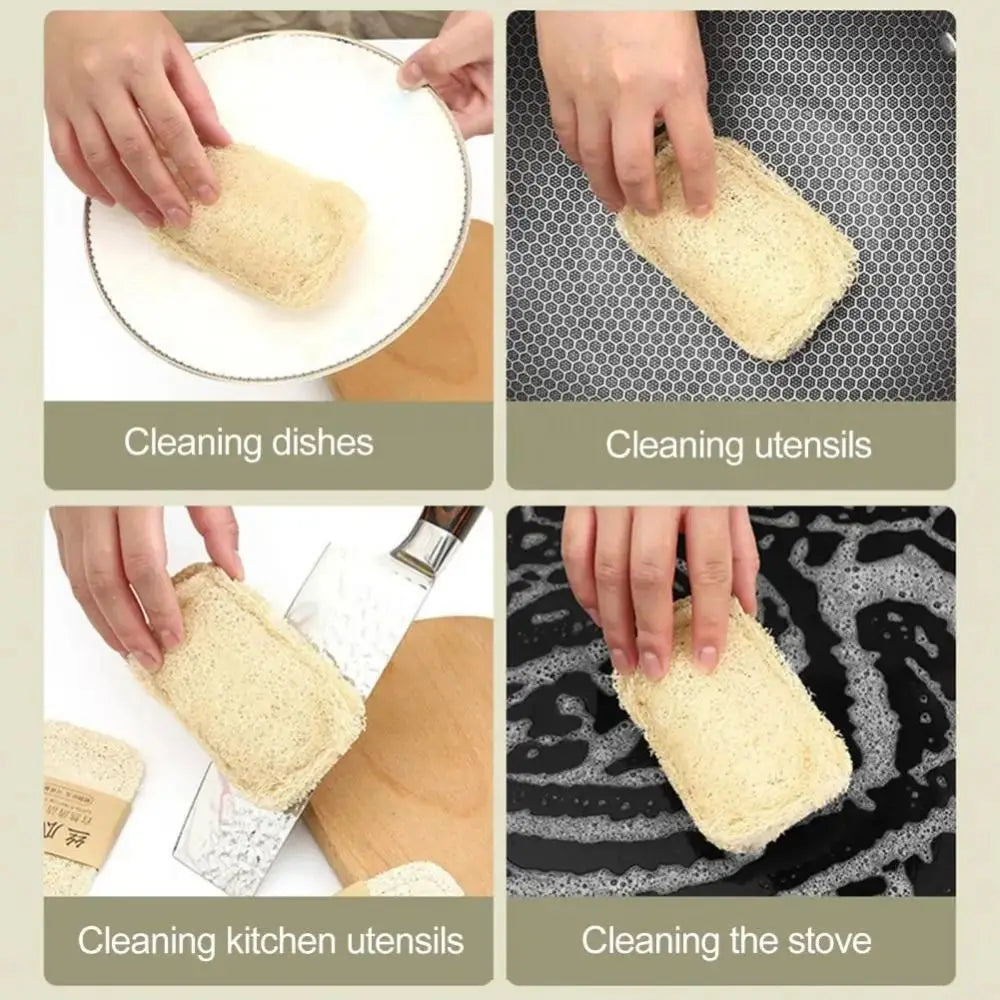 Natural Loofah Dishwashing Brush – Double-Sided, Quick Dry