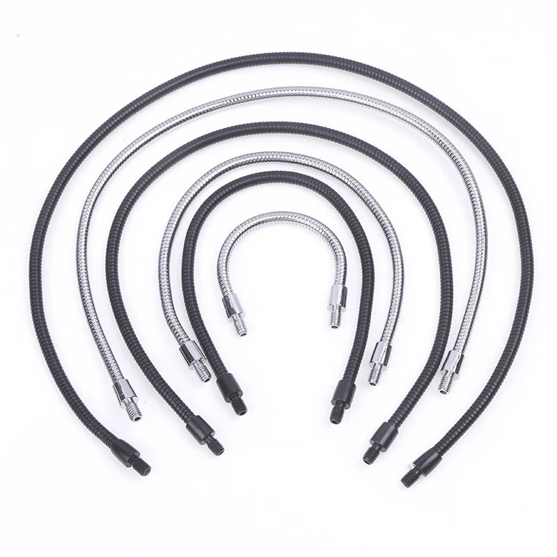 M4 Flexible Gooseneck Microphone Hose – Black & Silver, 10–40cm Gooseneck Microphone Hose Nixie
