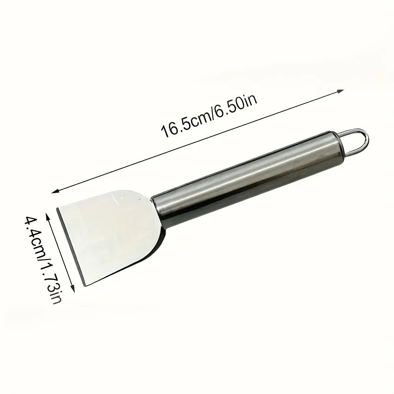 Stainless Steel Kitchen Scraper for Stoves & Flat Pans Kitchen Cleaning Scraper Nixie silvery