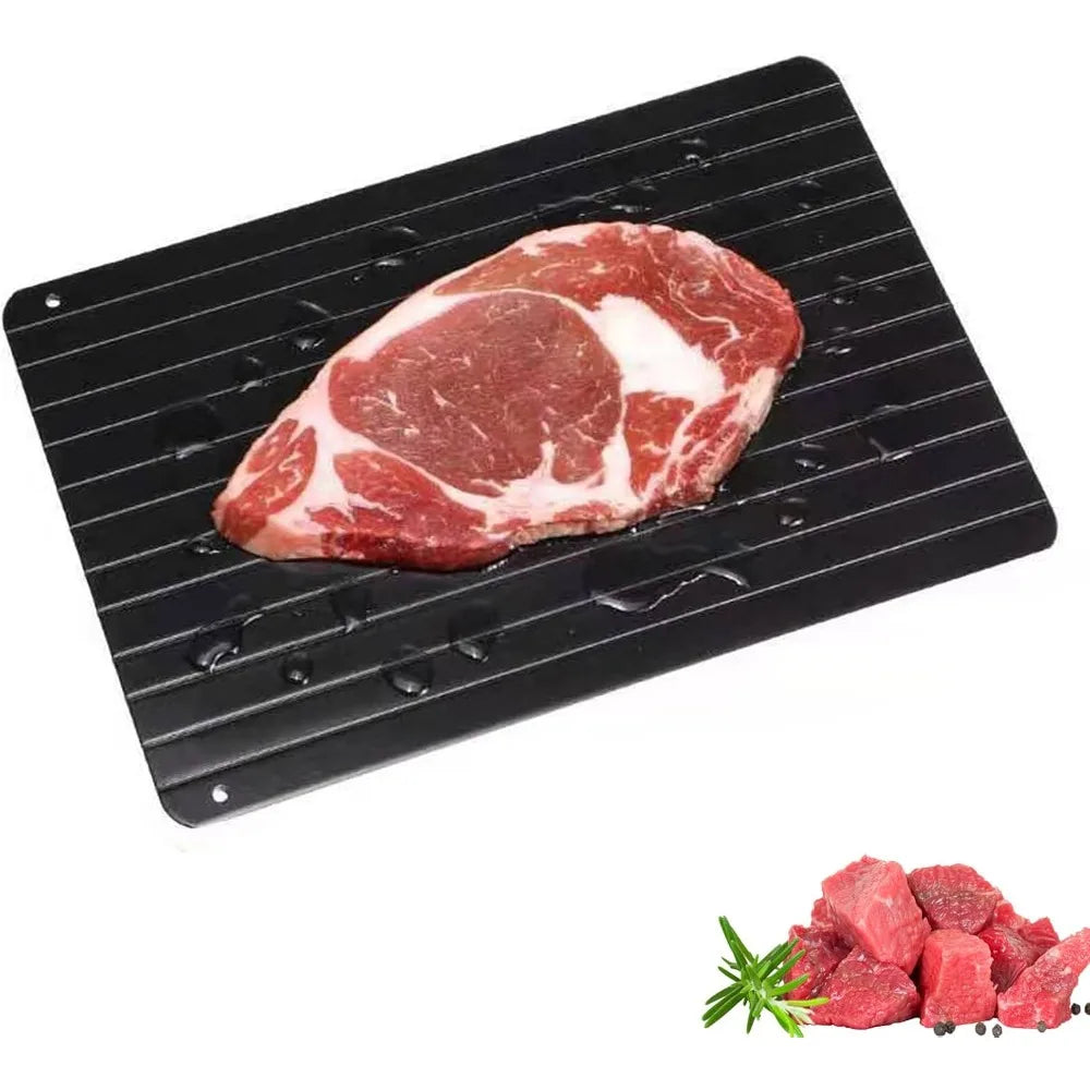 Fast Aluminum Defrost Tray – Non-Stick Meat Thawing Plate Defrost Thawing Tray Nixie