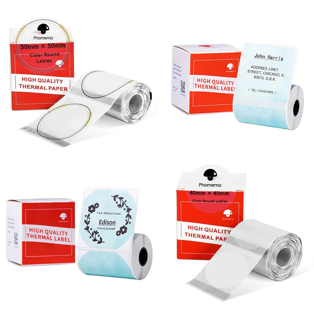 Phomemo M110/M200 Self-Adhesive Thermal Label Paper Stickers
