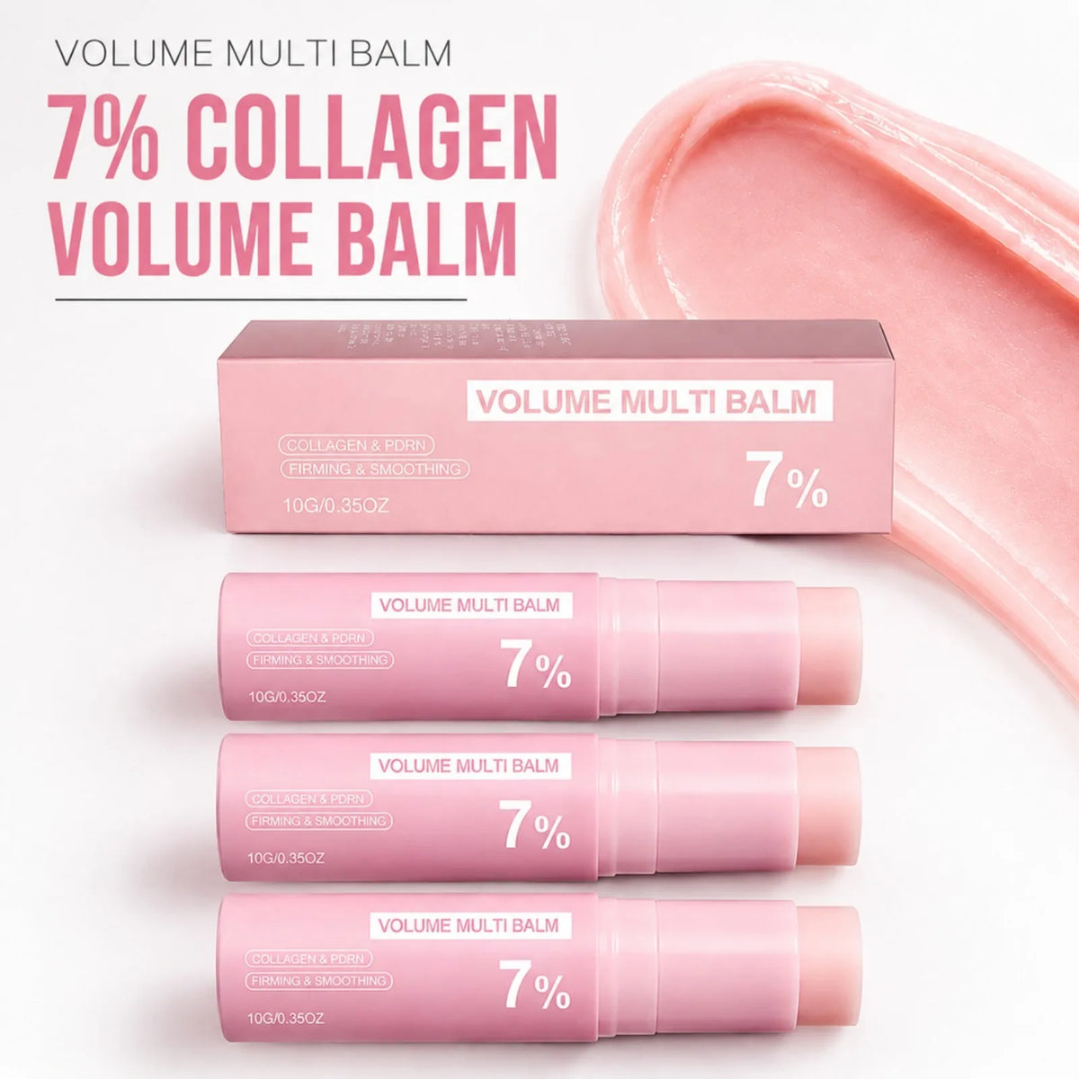 7% PDRN Pink Collagen Multi Balm – Face, Lip & Eye Moisturizer Collagen Balm Stick Nixie