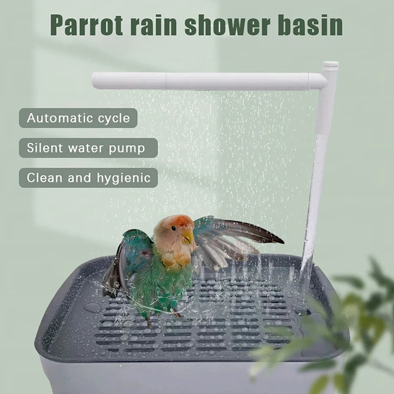 USB Electric Automatic Bird Bath Tub & Water Fountain for Parrots Bird Bath Fountain Nixie