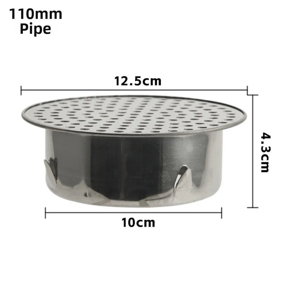 Round Hole Gutter Guard Net – 304 Stainless Steel Drain Filter Gutter Guard Filter Nixie 110mm Pipe