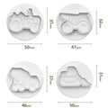 4pcs 3D Vehicle Cookie Cutters – Car, Plane & Train Molds Cookie Cutter Set Nixie onesize