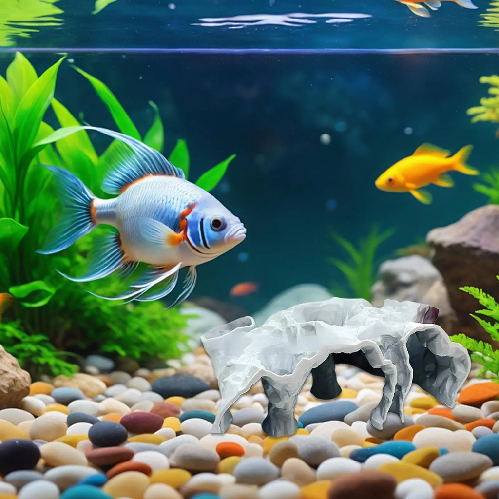 Aquarium Cave Tunnel Hideout for Fish, Shrimp & Reptiles Aquarium Cave Decor Nixie