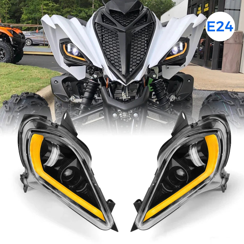 ATV LED Headlight & Turn Signal for Yamaha Raptor 700 YFZ450 ATV LED Headlight Nixie